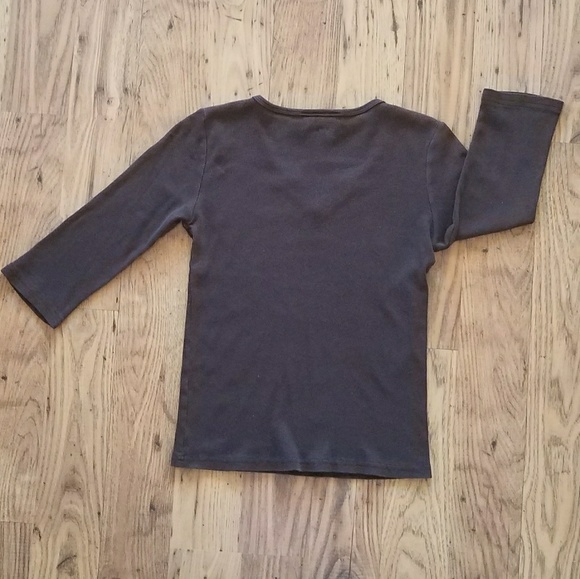 Brown Top with Copper/Turquoise Rhinestones - Picture 8 of 8